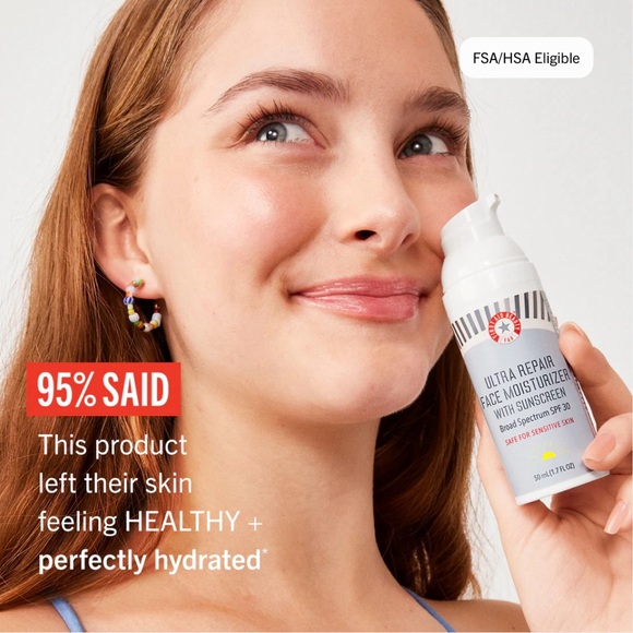 FIRST AID BEAUTY ULTRA REPAIR FACE MOISTURIZER WITH SUNSCREEN SPF30-BRAND NEW! - Picture 3 of 10